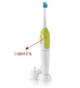 Inductive Charging Electric Toothbrush Hidden Pinhole bathroom Spy Camera DVR 8GB(motion activated)